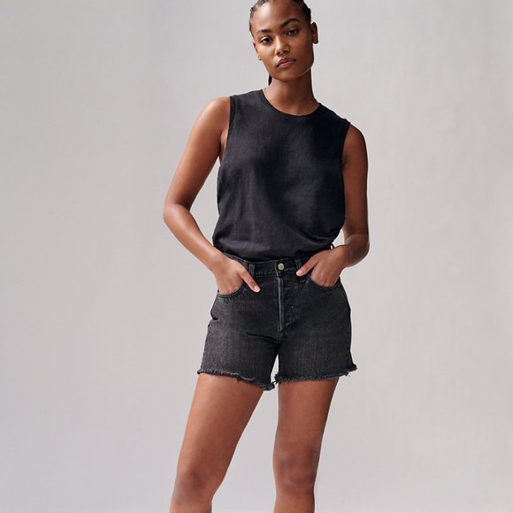 NWOT DENIM FORUM ex-boyfriend midi shorts - Picture 2 of 3